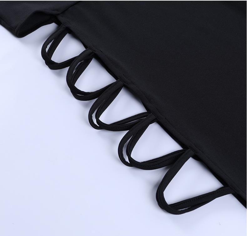 Sexy Hollow Out High Split Sleeveless Dress, Flirty, Bold & Elegant High Neck Hollow-Out Dress for Women, Flirty, Bold & Elegant High Neck Hollow-Out Dress for Women ,Solid Sleeveless High Neck Dress