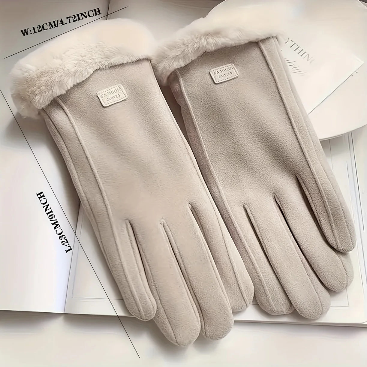 Premium 2026 Beige Winter Gloves with Touchscreen Magic, Winter Chic! Plush Lined Touchscreen Gloves Soft, Warm & Effortlessly Stylish