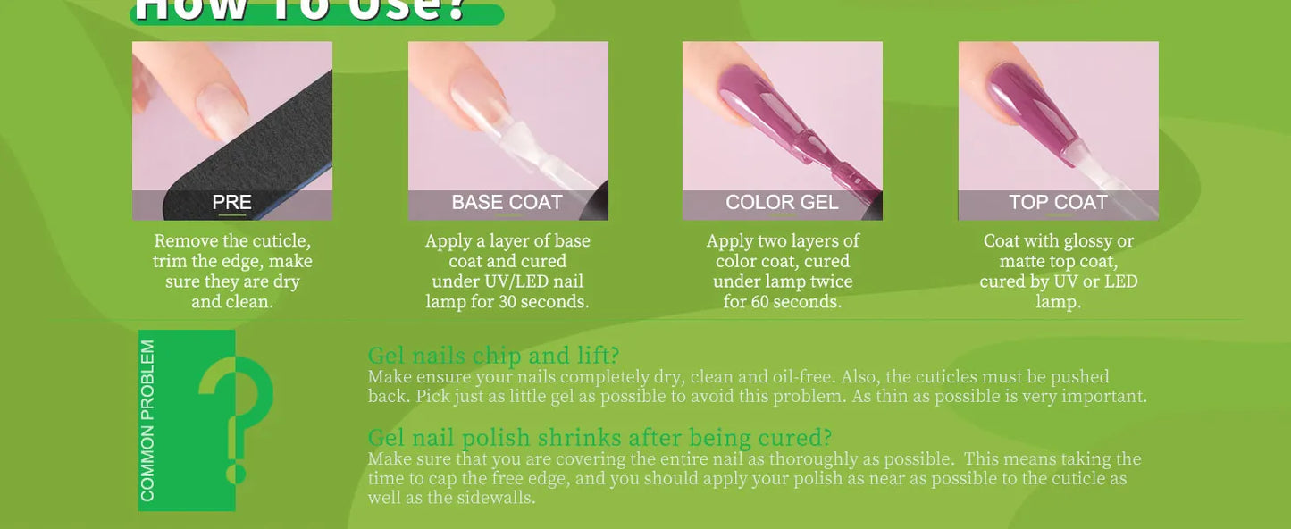 Complete 13pcs Gel Kit for Stunning 2026 Manicures!, 2026 Gel Nail Set with Base, Glossy & Matte Top Coats, Create Trendy 2026 Nail Looks 13pcs Gel Polish Kit for DIY Nail Art!, 13pcs Gel Nail Kit with Glossy & Matte Top Coats!