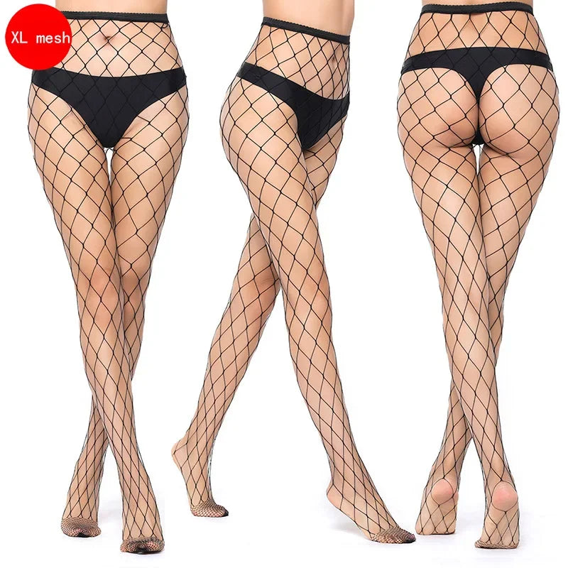Hollow Out Sexy Pantyhose 2026 Fashion Black Women Fashion Tights Fishnet Stockings Club Party Hosiery Female Lingerie Girls Thigh Mesh Sock