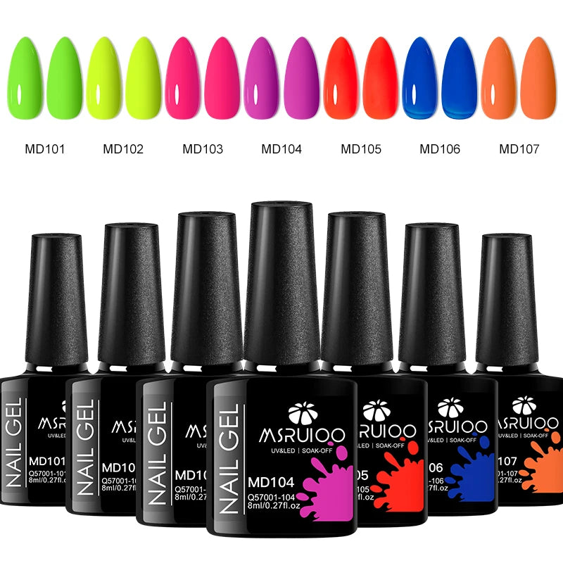 Create Stunning 2026 Nail Art 7 Colors, Endless Style Possibilities, 7pc Gel Polish Set for Long Lasting DIY Manicures!, Salon Perfect Nails Anywhere 7pc Gel Polish Set for DIY Nail Magic