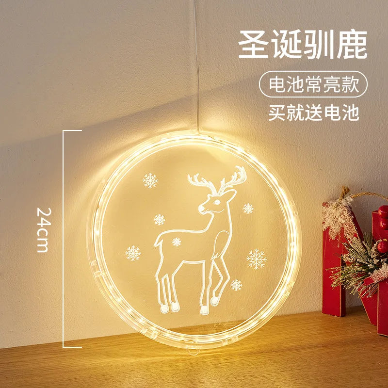 Christmas Hanging Ornament Lights!, Transparent LED Christmas Decorations!, Glow into the Holidays Transparent Luminous Night Lights!
