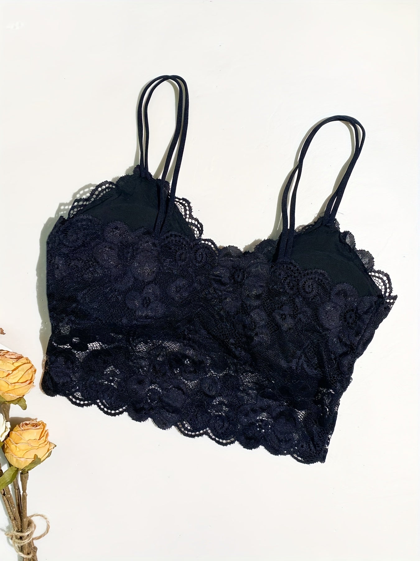 Sexy Wireless 2026 style Lace Bralettes , Feel Chic, Flirty & Confident 5 Pack Scallop Trim Bralettes for Every Mood, Wireless Lace Bralettes That Redefine Comfort & Sexiness!, Elegant Lace Bralettes for Every Outfit & Occasion!,