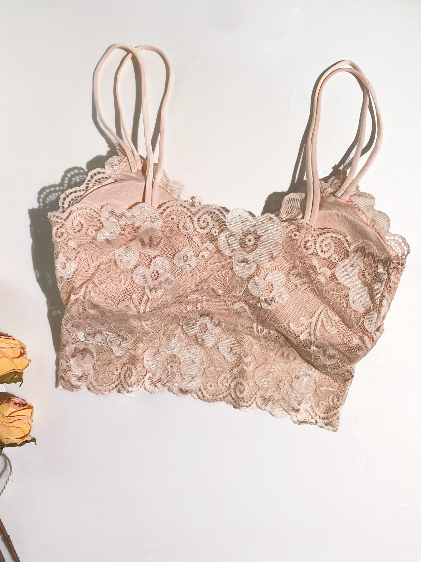 Sexy Wireless 2026 style Lace Bralettes , Feel Chic, Flirty & Confident 5 Pack Scallop Trim Bralettes for Every Mood, Wireless Lace Bralettes That Redefine Comfort & Sexiness!, Elegant Lace Bralettes for Every Outfit & Occasion!,