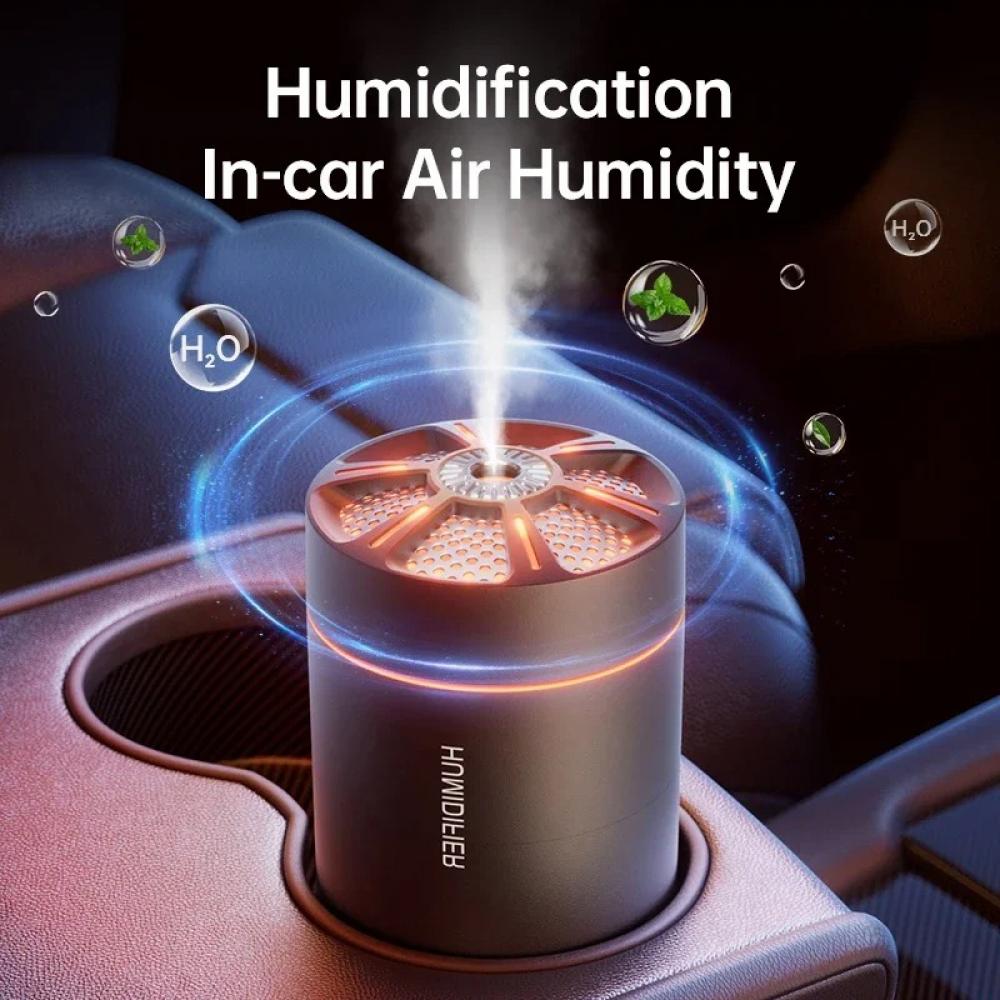 High Quality 2026 Car Mini Air Humidifier Auto Air Purifier Aromo Air Freshener with LED Light For Car Aroma Aromatherapy Diffuser Accessories
