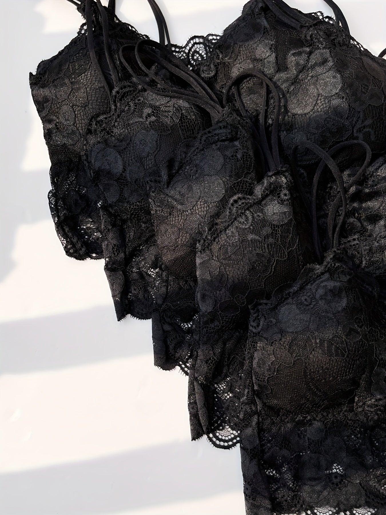 Sexy Wireless 2026 style Lace Bralettes , Feel Chic, Flirty & Confident 5 Pack Scallop Trim Bralettes for Every Mood, Wireless Lace Bralettes That Redefine Comfort & Sexiness!, Elegant Lace Bralettes for Every Outfit & Occasion!,