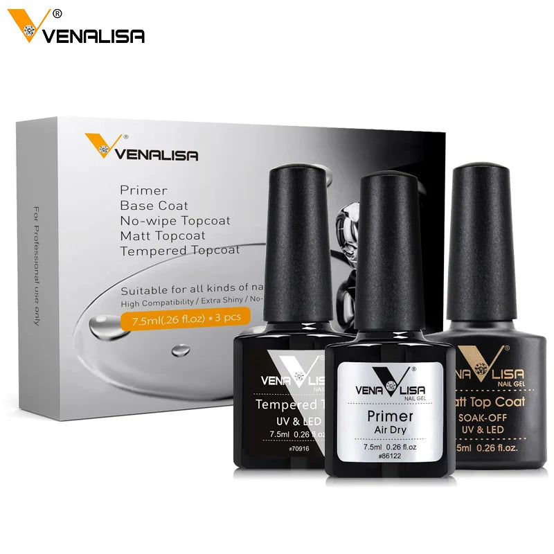 Venalisa Gel Polish Kit with No-Acid Primer & Topcoat, Salon-Perfect Nails at Home Long-Lasting Venalisa Gel Kit for 2026, Shine, Slay, and Soak Off, Venalisa Gel Polish Kit for Stunning DIY Manicures