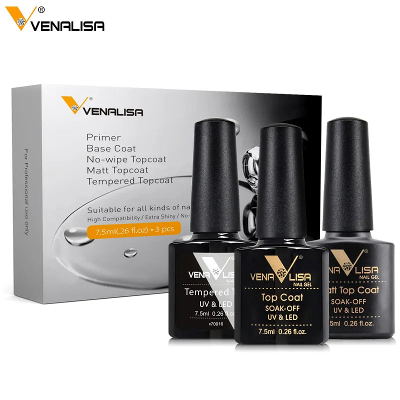 Venalisa Gel Polish Kit with No-Acid Primer & Topcoat, Salon-Perfect Nails at Home Long-Lasting Venalisa Gel Kit for 2026, Shine, Slay, and Soak Off, Venalisa Gel Polish Kit for Stunning DIY Manicures