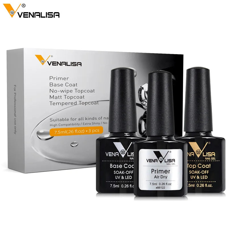 Venalisa Gel Polish Kit with No-Acid Primer & Topcoat, Salon-Perfect Nails at Home Long-Lasting Venalisa Gel Kit for 2026, Shine, Slay, and Soak Off, Venalisa Gel Polish Kit for Stunning DIY Manicures