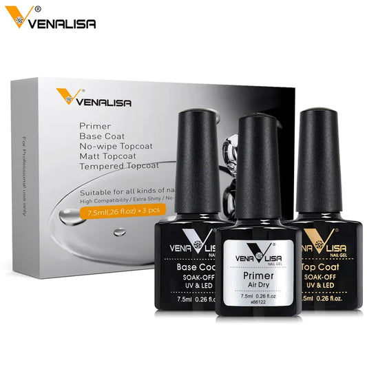 Venalisa Gel Polish Kit with No-Acid Primer & Topcoat, Salon-Perfect Nails at Home Long-Lasting Venalisa Gel Kit for 2026, Shine, Slay, and Soak Off, Venalisa Gel Polish Kit for Stunning DIY Manicures
