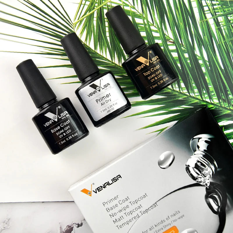 Venalisa Gel Polish Kit with No-Acid Primer & Topcoat, Salon-Perfect Nails at Home Long-Lasting Venalisa Gel Kit for 2026, Shine, Slay, and Soak Off, Venalisa Gel Polish Kit for Stunning DIY Manicures