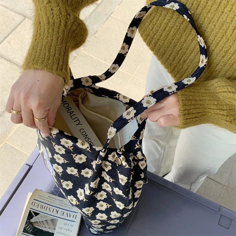 Premium Canvas Lined Shoulder Bag Stylish, Practical & Fashion2026 Wild Chic! Corduroy Leopard Tote Bag Cute, Eco-Friendly & Ultra Trendy