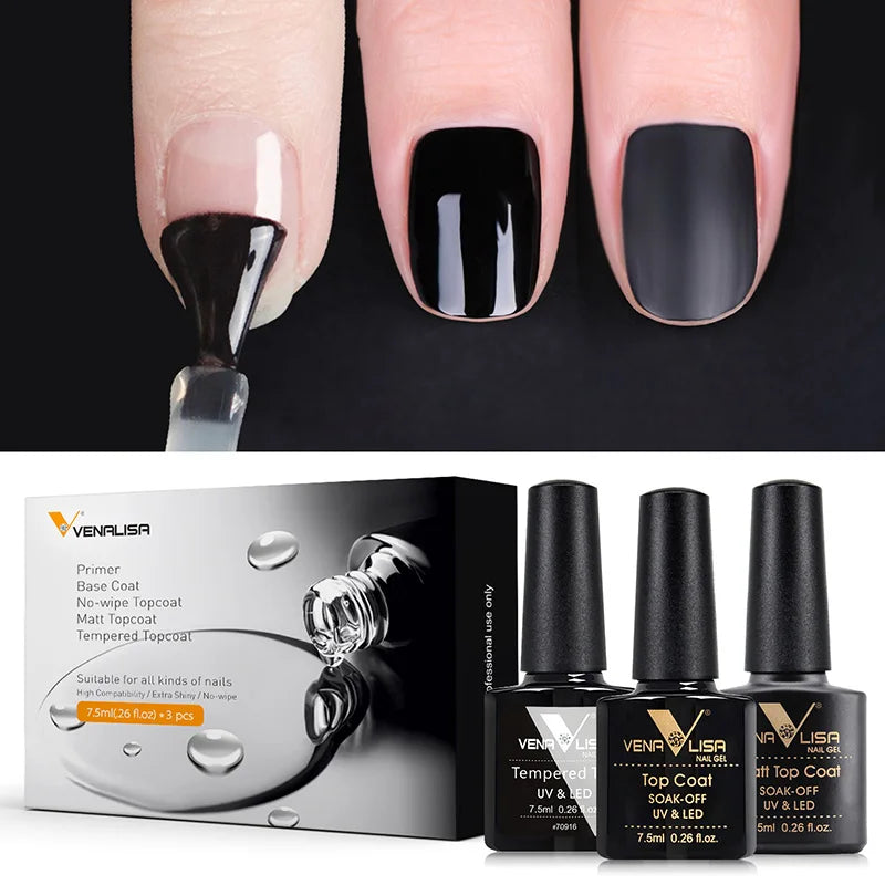 Venalisa Gel Polish Kit with No-Acid Primer & Topcoat, Salon-Perfect Nails at Home Long-Lasting Venalisa Gel Kit for 2026, Shine, Slay, and Soak Off, Venalisa Gel Polish Kit for Stunning DIY Manicures