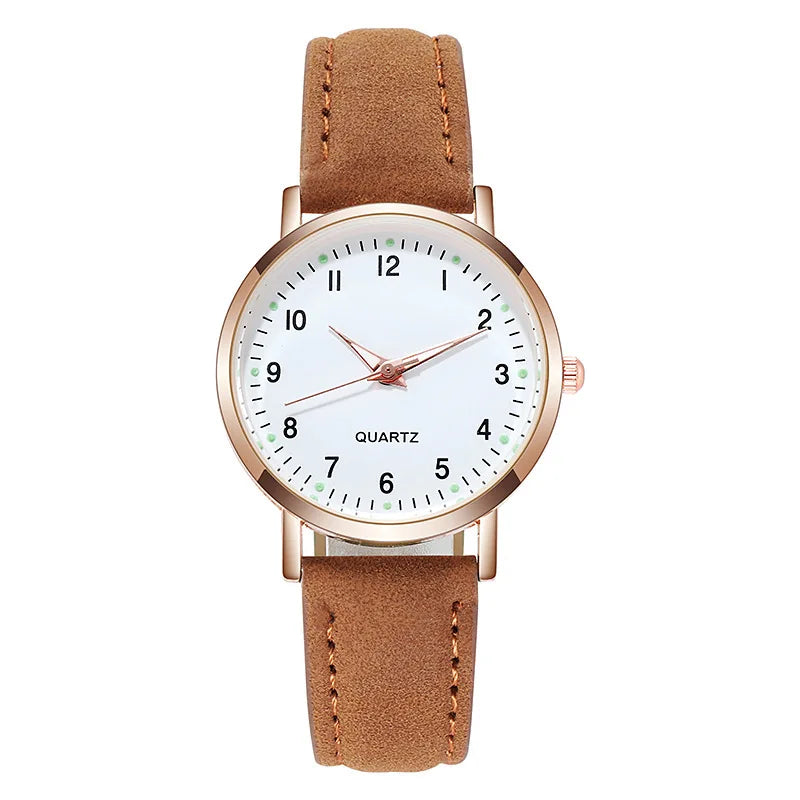 Luxury Leather Quartz Watch for Women Elegant 2026 Backlight Wristwatch Trendy, Durable & Must-Have Accessory , Premium Women’s Fashion Watch Look Luxurious, Feel Confident, Get Compliments