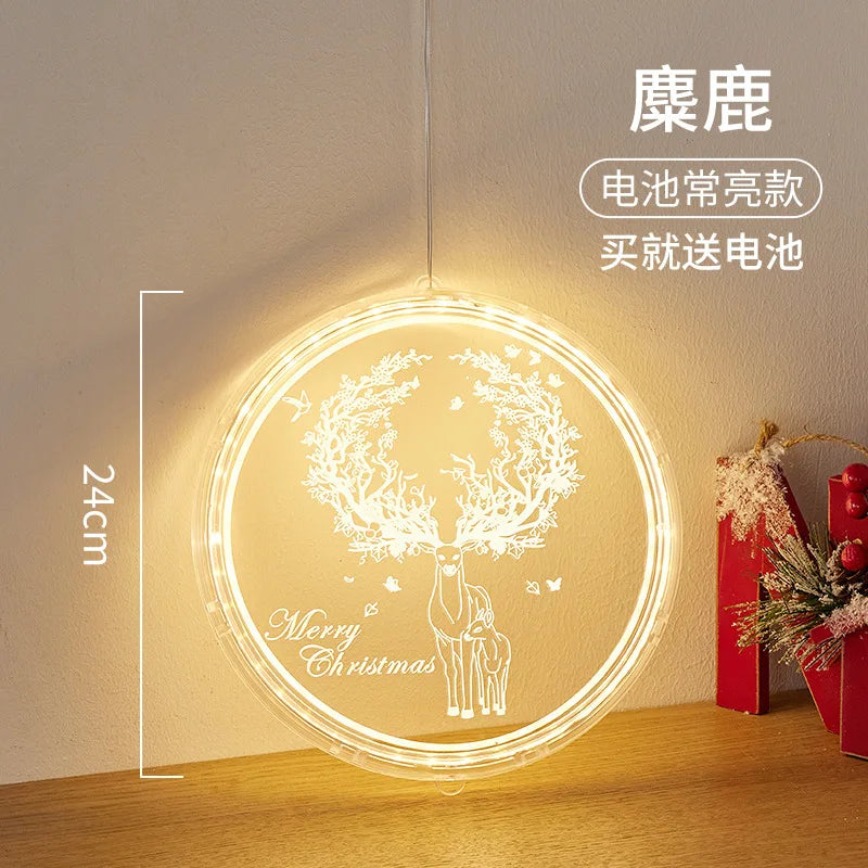 Christmas Hanging Ornament Lights!, Transparent LED Christmas Decorations!, Glow into the Holidays Transparent Luminous Night Lights!