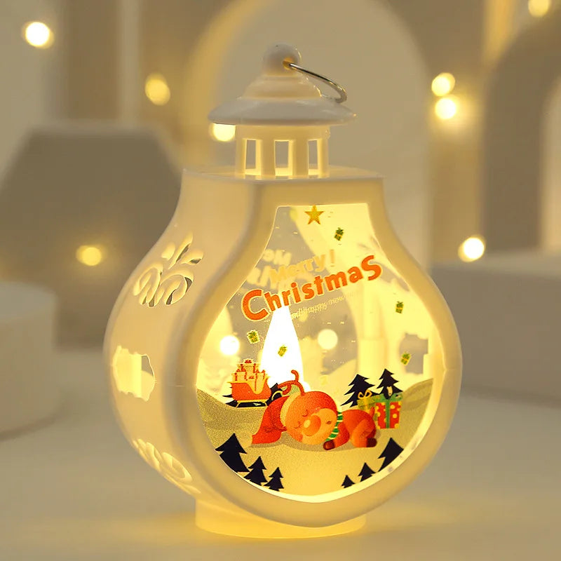 Bring the North Pole Home Adorable LED Snowman & Santa Lanterns for Pure Christmas Vibes! Let It Glow! Festive Christmas Lanterns with Santa & Snowman ,The Cutest Gift This Holiday! , Magical Christmas Lanterns That Light Up