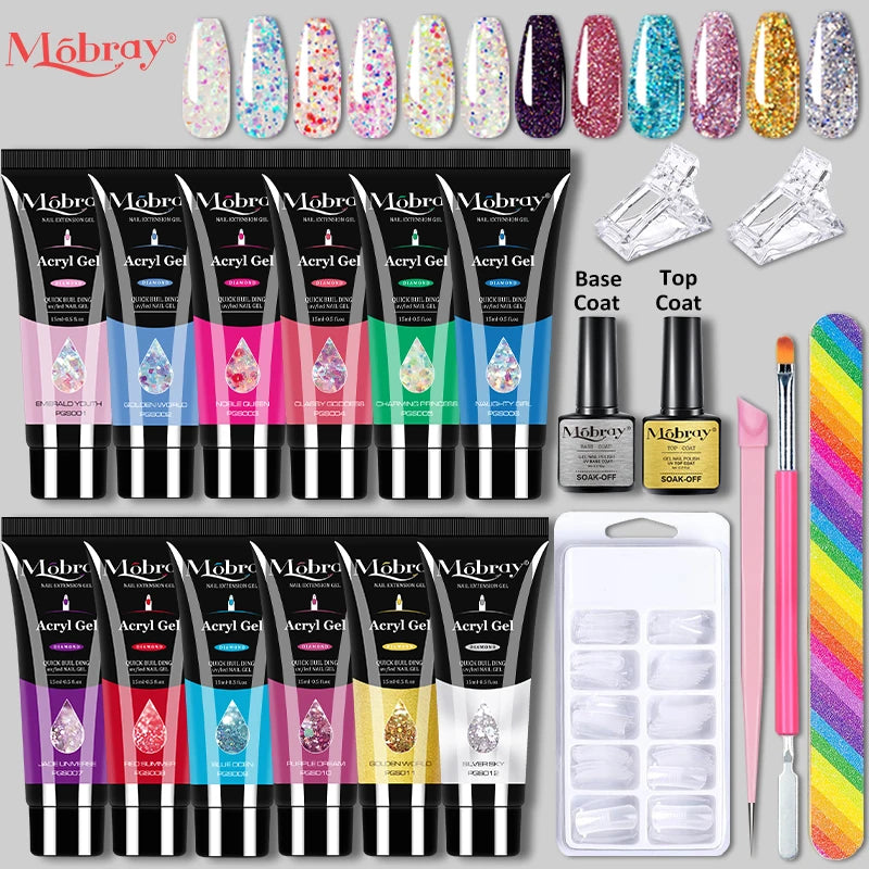 Salon-Perfect Nails at Home The Acrylic Poly Gel Set Everyone’s Talking About!, New Year, New Nails! 2026 Professional Acrylic Gel Kit for Stunning Results!, Shape. Build. Glow. Repeat – Create Flawless Nails