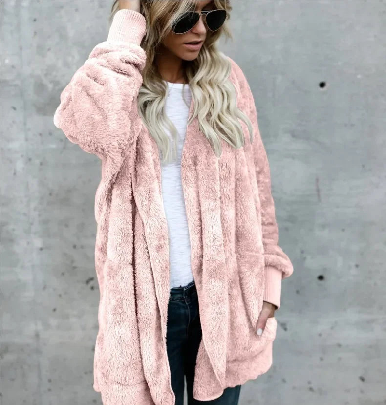 Trend Fashion 2026 Premium Oversized Fleece Cardigan Soft, Stylish & Winter Perfect , Double Fleece Hooded Jacket Plush, Warm & Effortlessly