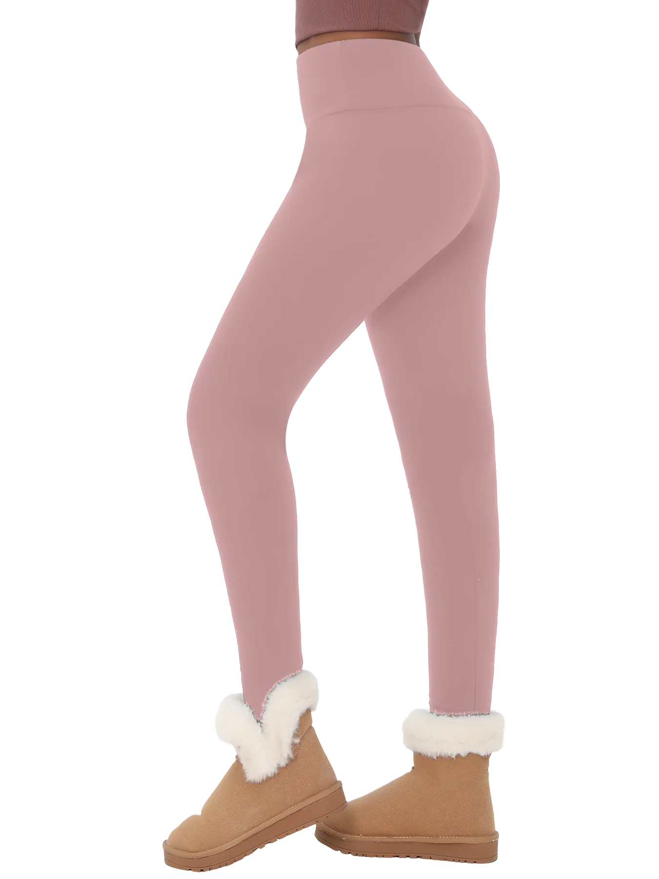 Womens Thermal Fleece Lined High Waisted Leggings. Workout Winter Warm Thick Tights Soft Yoga Pants