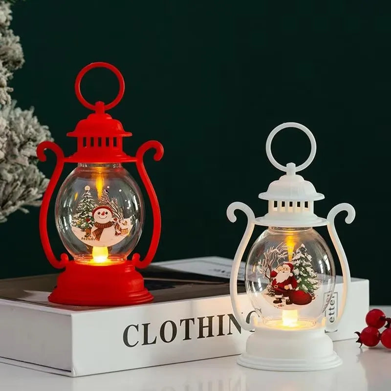 Bring the North Pole Home Adorable LED Snowman & Santa Lanterns for Pure Christmas Vibes! Let It Glow! Festive Christmas Lanterns with Santa & Snowman ,The Cutest Gift This Holiday! , Magical Christmas Lanterns That Light Up