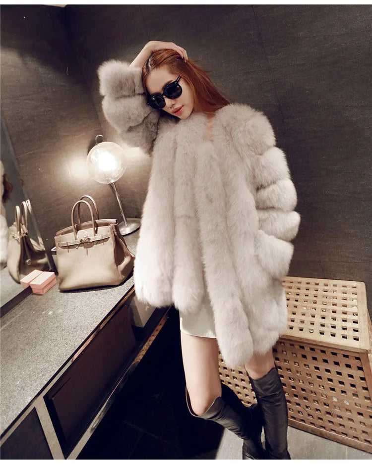 Y2k Faux Fur Jackets for Women Long Puff Sleeve Women Coat Solid Short Warmth Punk Outerwear Clause Ladies Elegant Streetwear