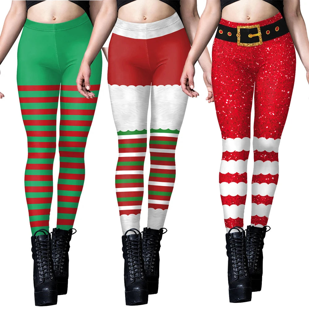 Sexy Christmas Elf Leggings for Women!, Stretchy, Cute & Holiday Ready  You’re My Secret Leggings, Festive Gym & Lounge Wear Women’s Christmas Elf Pants