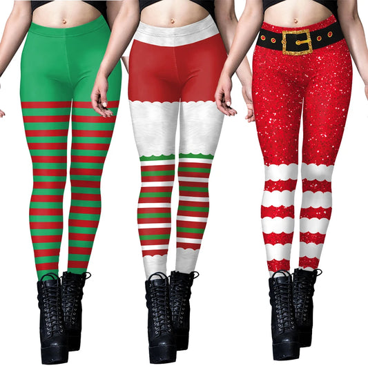 Sexy Christmas Elf Leggings for Women!, Stretchy, Cute & Holiday Ready  You’re My Secret Leggings, Festive Gym & Lounge Wear Women’s Christmas Elf Pants