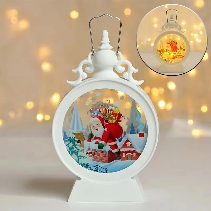 Bring the North Pole Home Adorable LED Snowman & Santa Lanterns for Pure Christmas Vibes! Let It Glow! Festive Christmas Lanterns with Santa & Snowman ,The Cutest Gift This Holiday! , Magical Christmas Lanterns That Light Up