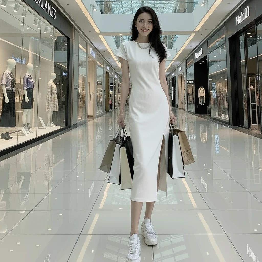 Luxury Cotton White Dress 2026 Pretty, Slimming & Effortlessly Stylish for Modern Women White or Black Midi Dress  Elegant, Premium & Perfectly Feminine for Every Occasion