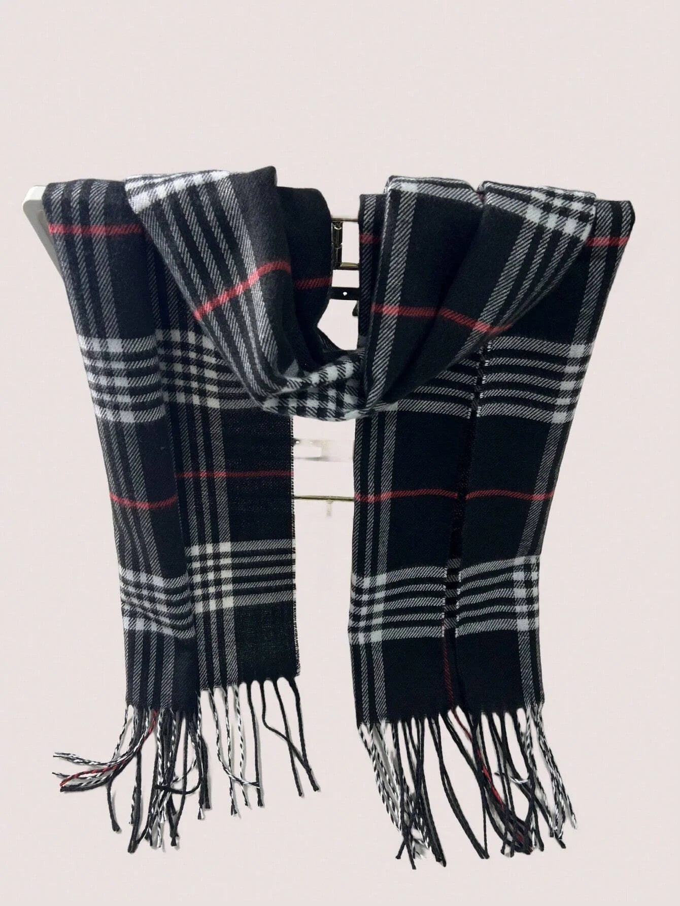 Luxury Cashmere Scarf Warm, Plush & Effortlessly Chic, Premium Plaid Cashmere Shawl for Men & Women Trendy