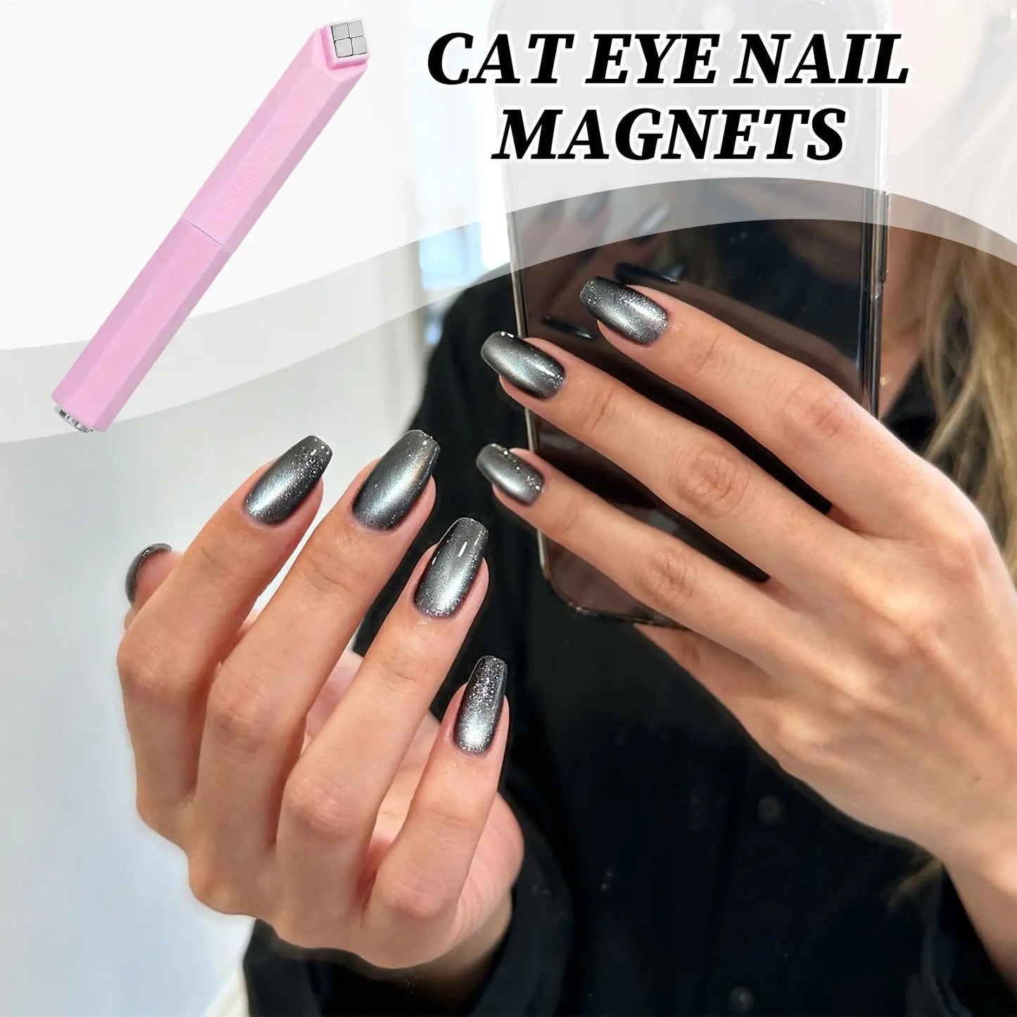 Nail Magnet Kit Create Stunning Cat’s Eye Gel Nails 2026 Style!, Magnetic Nail Art Made Easy Trendy & Instagram-Ready for 2026!, Create Stunning 3D Cat’s Eye Effects Compact Magnet for Perfect Nails