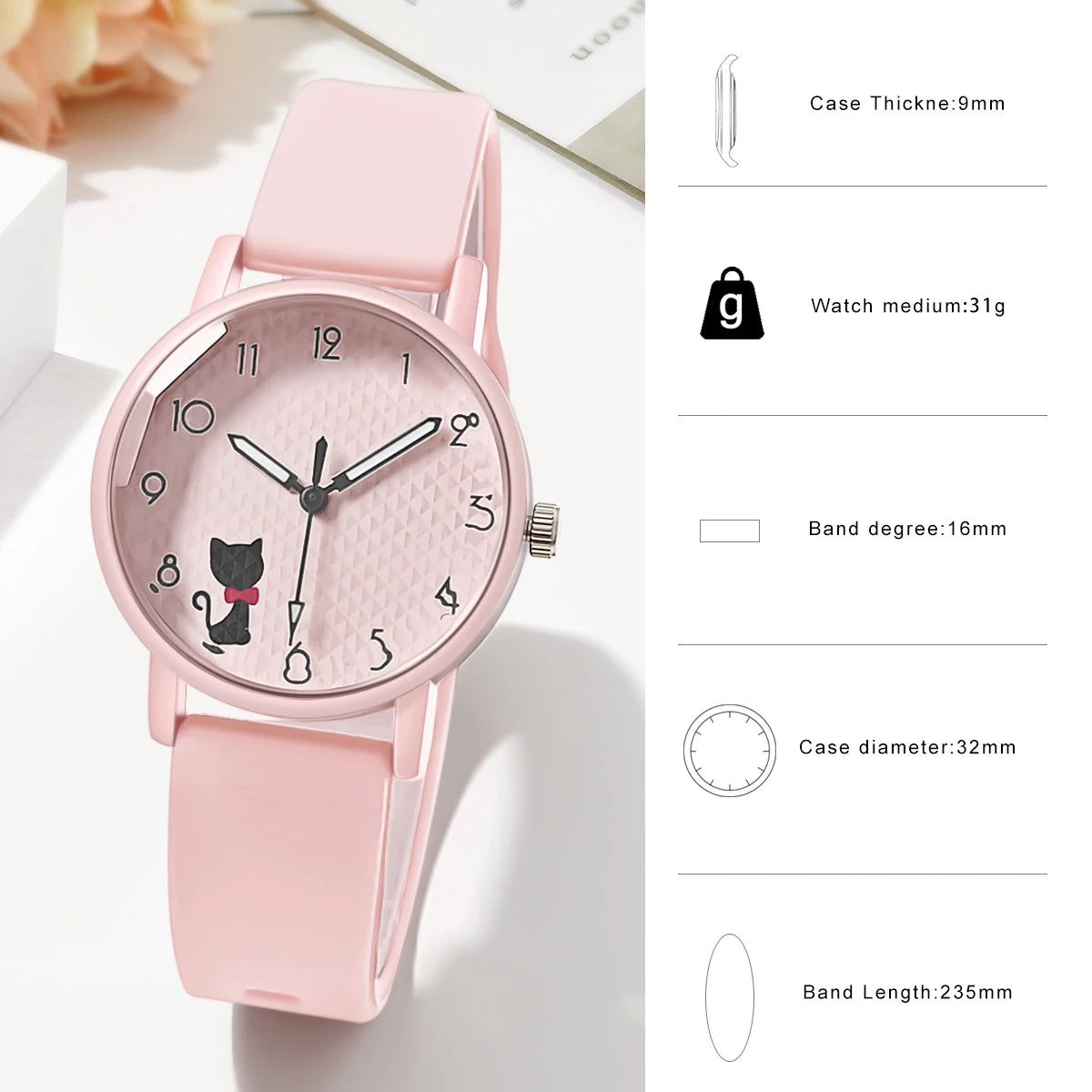 Luxury Casual Wristwatch for Stylish Women, High-Quality Ladies Quartz Watch Perfect Gift, Look Fashion Forward Every Day with Premium Silicone Strap Quartz Watch
