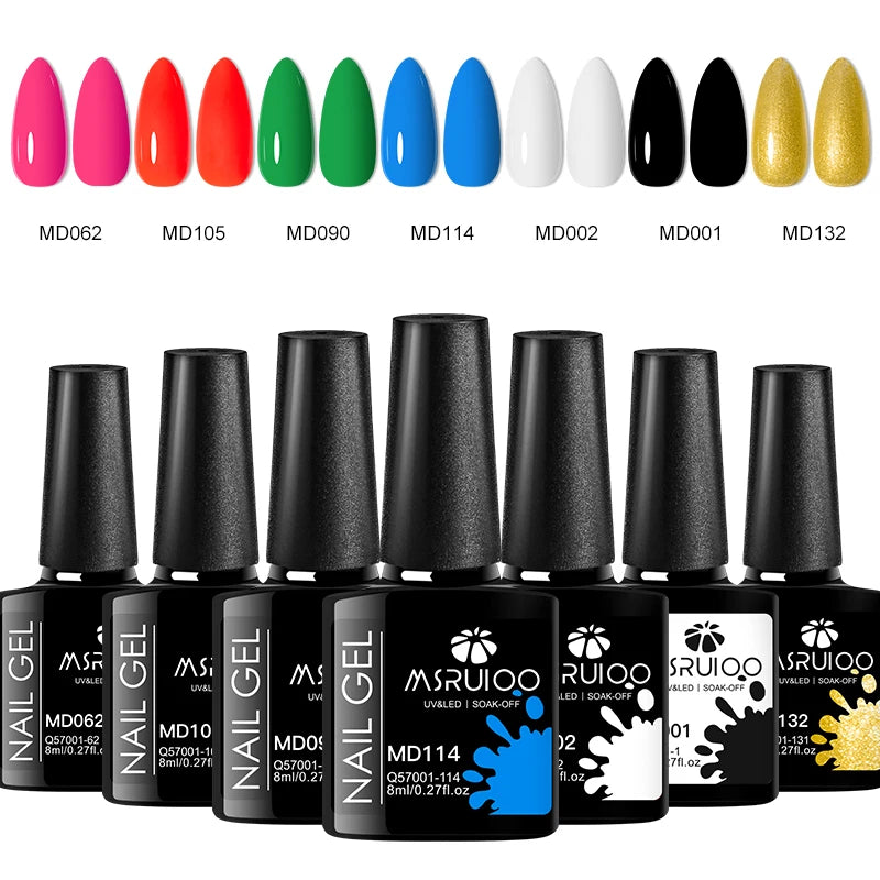 Create Stunning 2026 Nail Art 7 Colors, Endless Style Possibilities, 7pc Gel Polish Set for Long Lasting DIY Manicures!, Salon Perfect Nails Anywhere 7pc Gel Polish Set for DIY Nail Magic