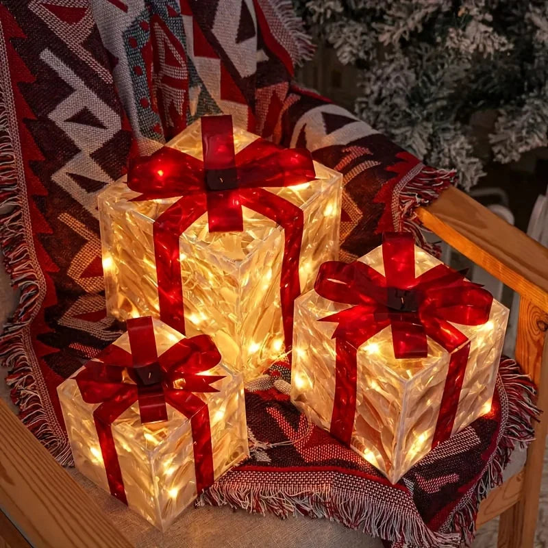 Decorative Christmas Lights for a Magical Glow, Detachable Christmas Light Sets with Gift Box!, Glow in Style Exquisite Luminous Lights with Detachable Gift Box!