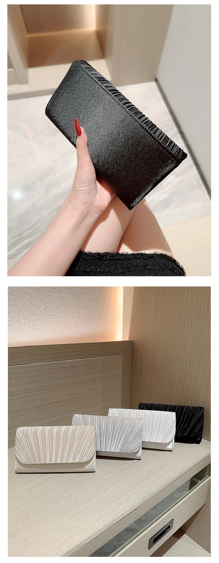 Texture Noble and Fashionable One Shoulder Crossbody Fashion Bag Party hand bag elegant luxury Fashion fold evening clutch bag