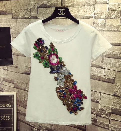 European Style Denim Jacket Fashion Outfit Women New Flower Sequined jeans Vest coat