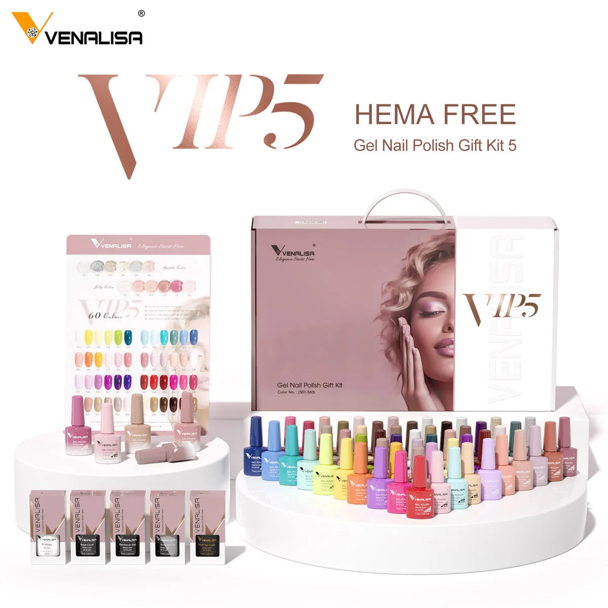 Venalisa Gel Polish Kit with No-Acid Primer & Topcoat, Salon-Perfect Nails at Home Long-Lasting Venalisa Gel Kit for 2026, Shine, Slay, and Soak Off, Venalisa Gel Polish Kit for Stunning DIY Manicures