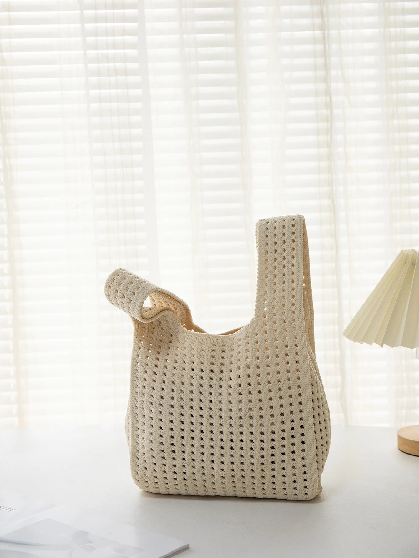 Handmade Knit Wrist Bag Cute, Trendy, Premium Mini Knot Tote Stylish, Colorful & Perfect for Daily Outings