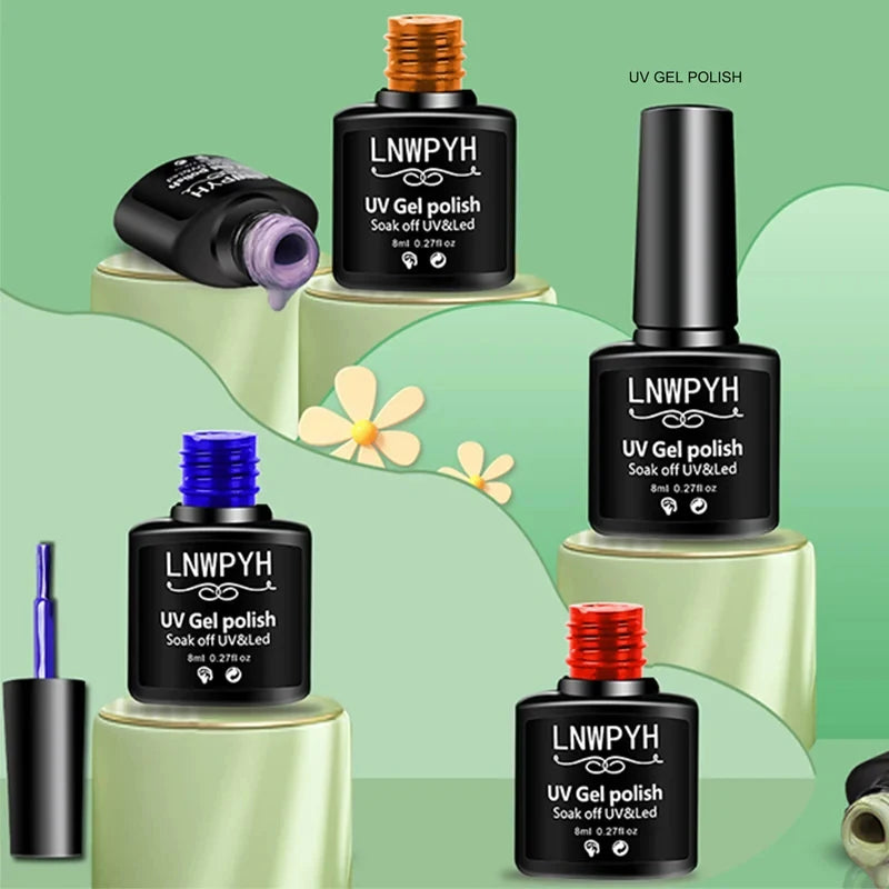 Complete Nail Gel Polish Kit with UV Lamp & Trendy Colors!, Complete Nail Gel Polish Kit with UV Lamp & Trendy Colors!, DIY 2026 Nail Magic Soak Off UV Gel Set with Everything You Need to Slay!