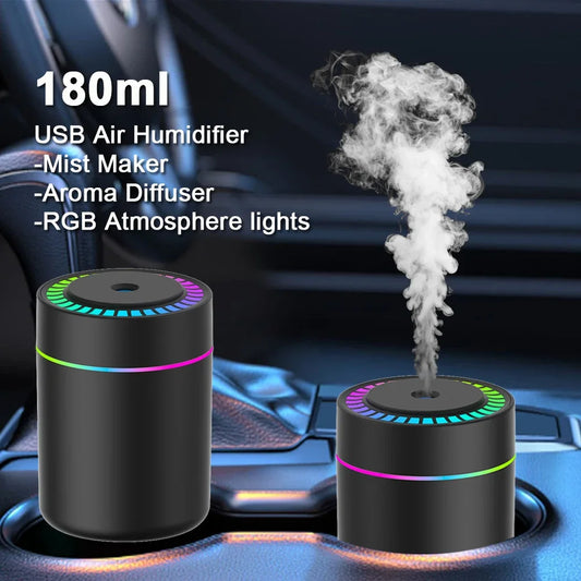 New Luxury Brand New 2026 Car Diffuser 80ML Mini Air Humidifier USB Electric Aroma Diffuser Essential Oil Purifier Aromatherapy Mist Maker Lights For Car Home Bedroom