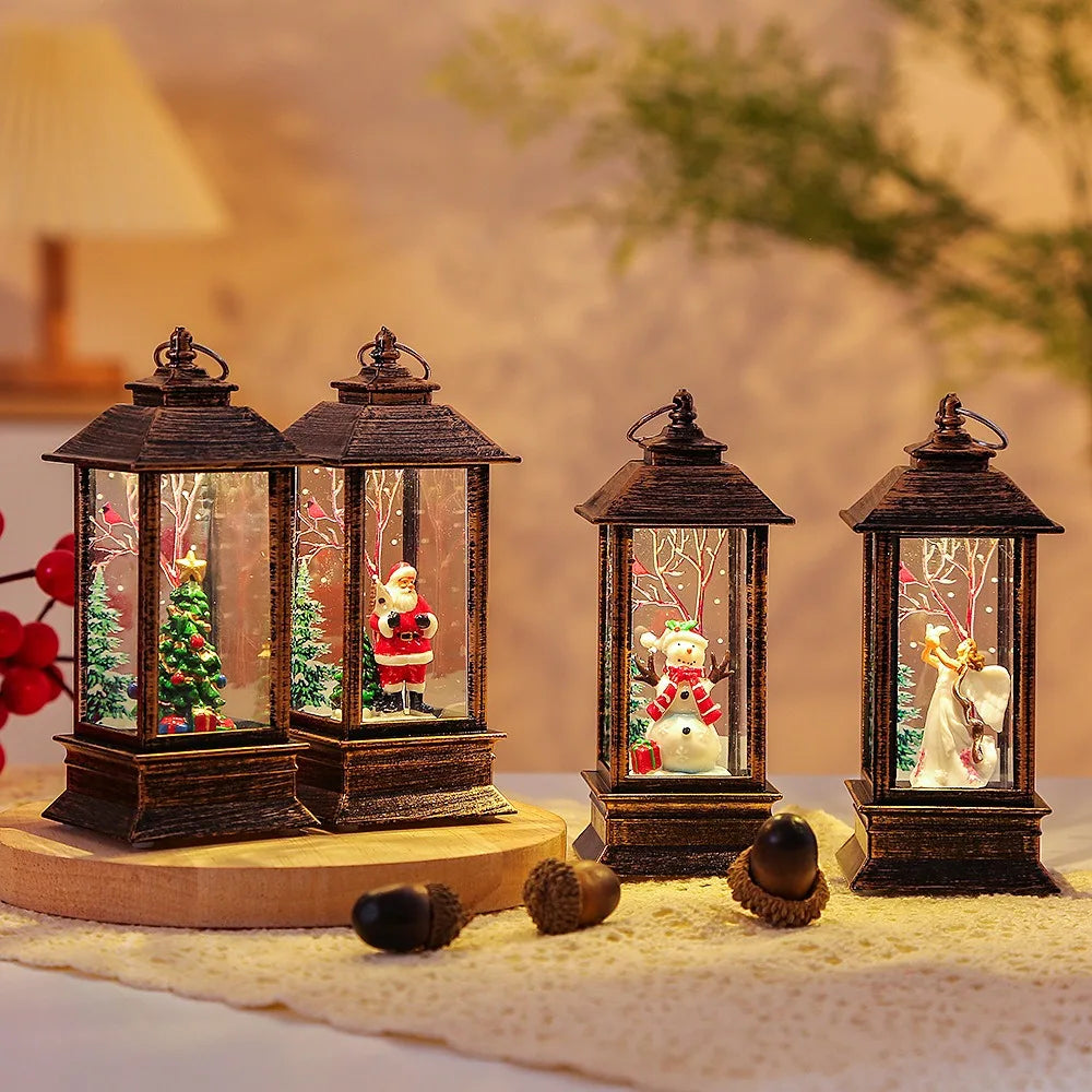 Christmas Little Night Lamp LED Lantern!, Perfect Holiday Lamp for Home & Garden!,✨ “Light Up Your Christmas Magic Indoor & Outdoor LED Lantern, Festive Little LED Night Lamp!