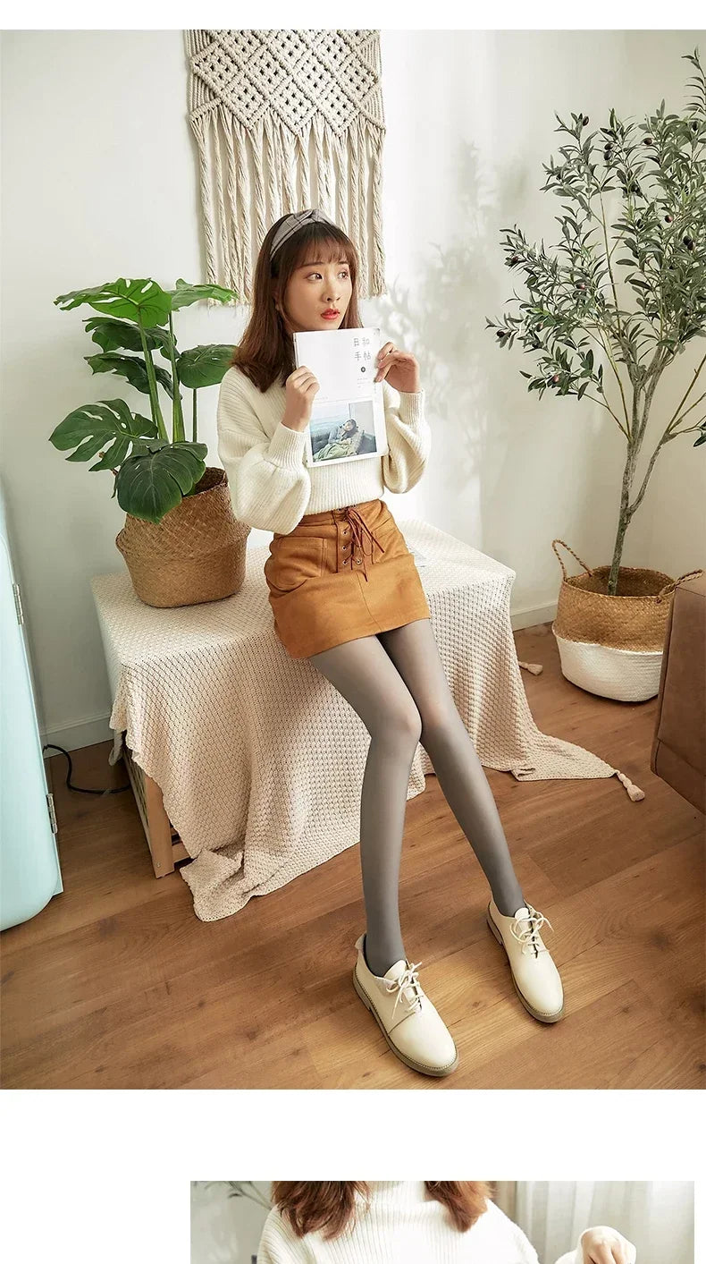 High Quality 2026 Winter Edition Thicken Thermal Tights Leggings Women Winter Fleece Velvet Thermo Stockings High Waist Elastic Slim Sexy Translucent Pantyhose