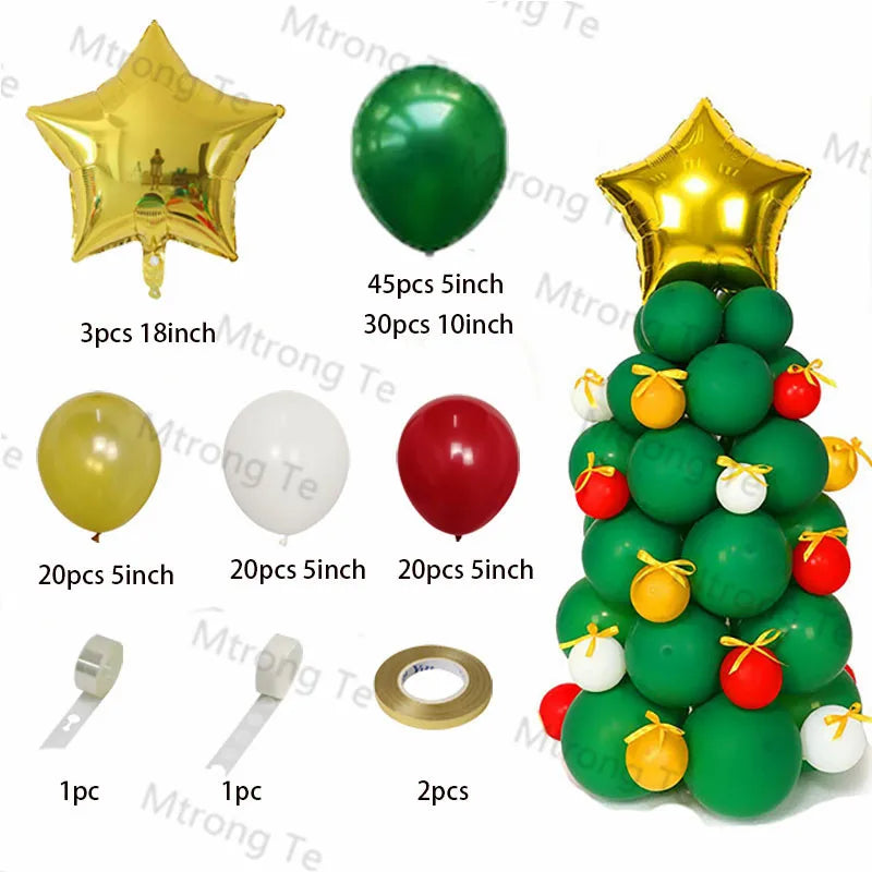 🎄Christmas Party Balloon Arch 2025, Balloon Garland for Christmas & New Year Celebrations!, Create a Festive Wonderland, Deck the Halls in Style Red & Green Christmas Balloon Arch Kit!