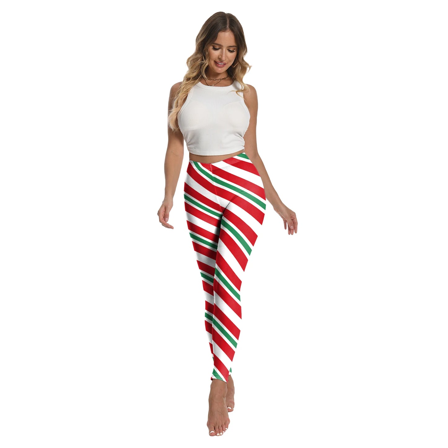 High Quality Festive Snowflake & Elk Print Leggings!, Festive & Fierce Elk Snowflake Christmas Leggings 2025, Christmas Party-Perfect Leggings Cozy, Chic & Figure-Flattering