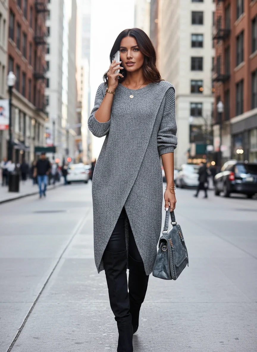 Premium Autumn/Winter Midi Knit Dress Soft, Stylish & Perfect for Work or Weekend, Luxury Comfort Meets Style 2026 Warm Fur Midi Dress for Effortless Glam, Autumn/Winter Knit Pullover Dress You’ll Want in Every Color
