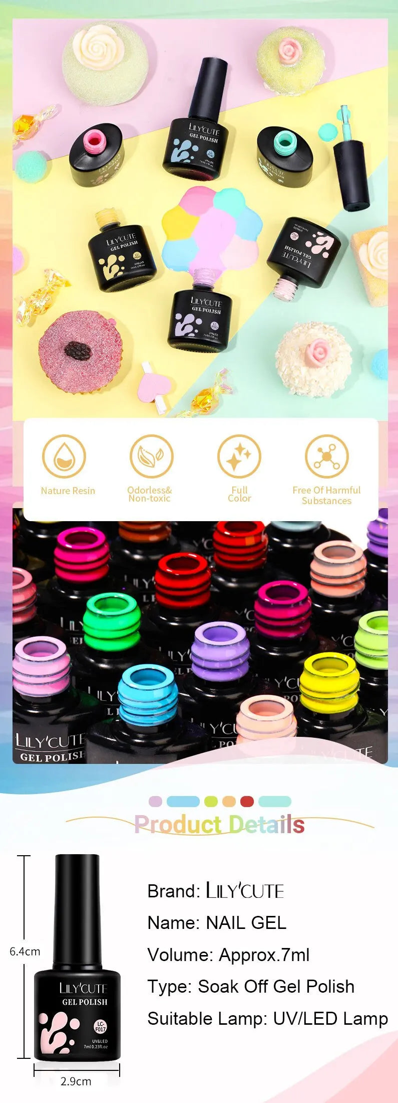 LILYCUTE 12PC Macaron Gel Polish Set Trendy 2026 Colors, Transform Your Nails with LILYCUTE Gel Polish Perfect for 2026 Nail Art!, DIY Salon-Quality Nails at Home Fun, Vibrant & Glossy!