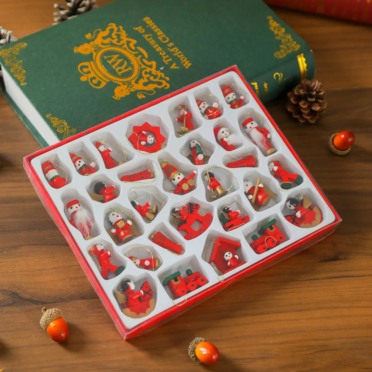 Wooden Christmas Decorations 2025!, Handcrafted Holiday Magic Wooden Pendant Ornaments Set!, Gift-Ready Christmas Charm, Charming Wooden Christmas Ornaments