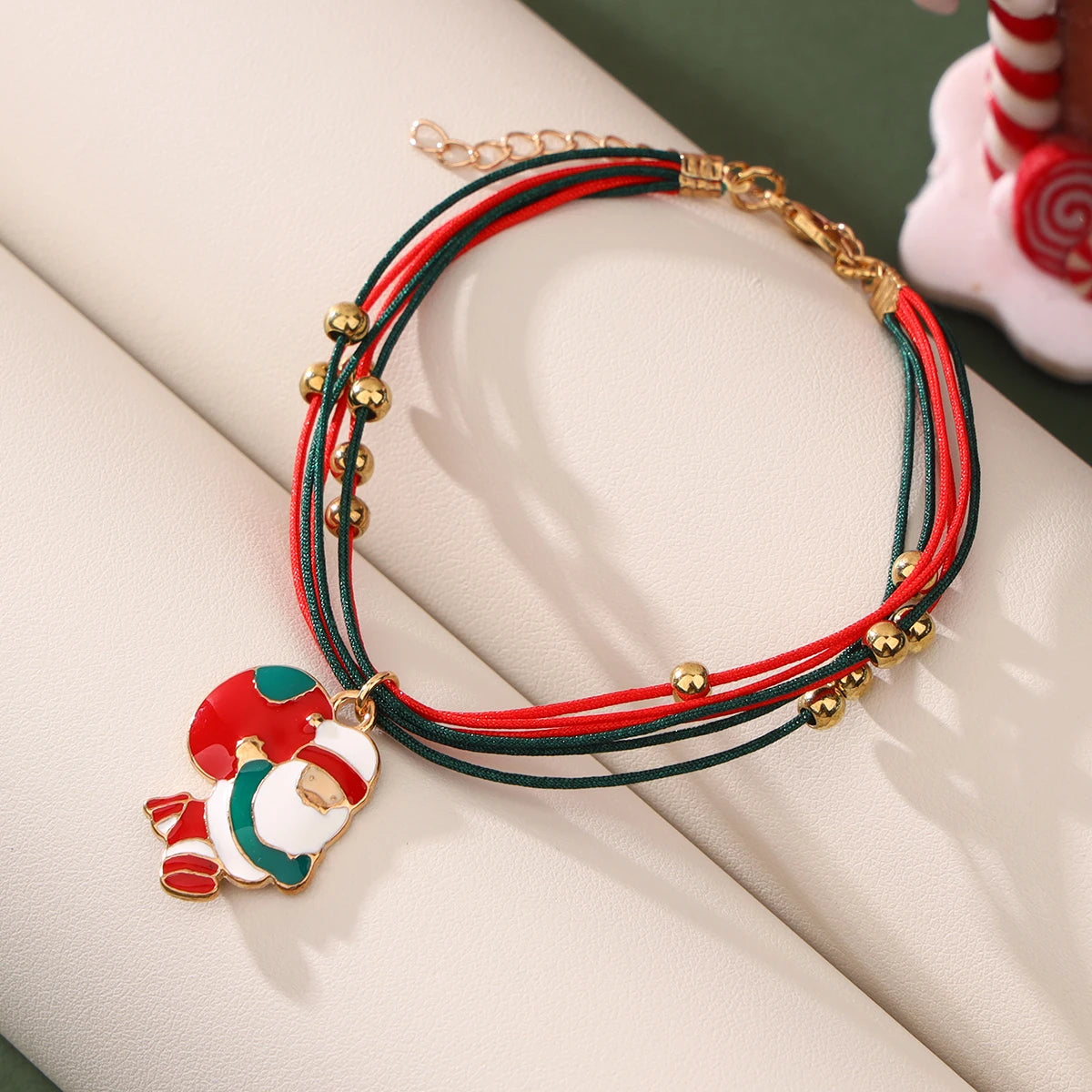 Luxury Christmas 2026 Trend 12 Piece New Christmas Themed Bracelet Set with Rhinestone Christmas Tree, Santa Claus & Reindeer Designs(color random)