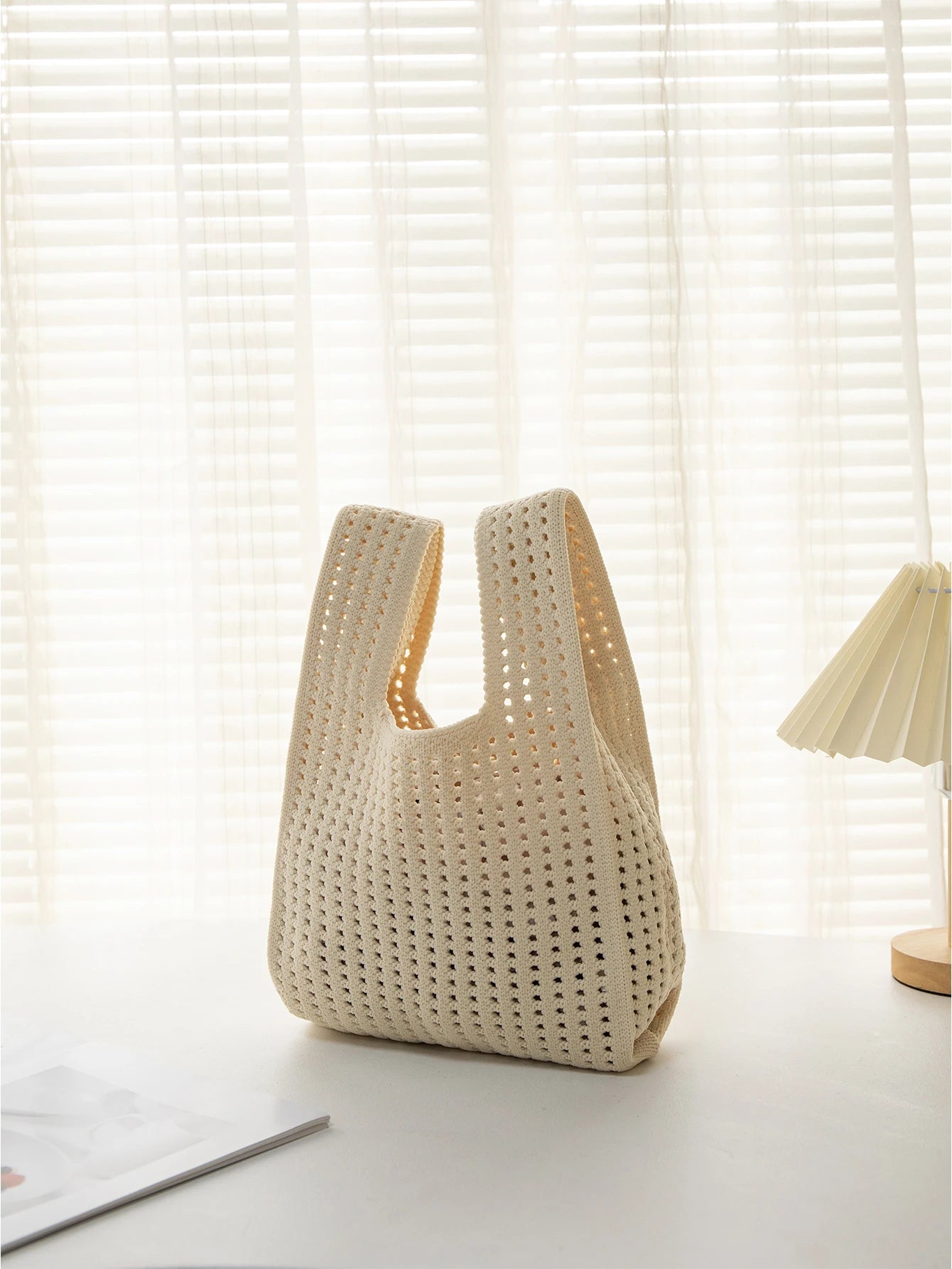 Handmade Knit Wrist Bag Cute, Trendy, Premium Mini Knot Tote Stylish, Colorful & Perfect for Daily Outings