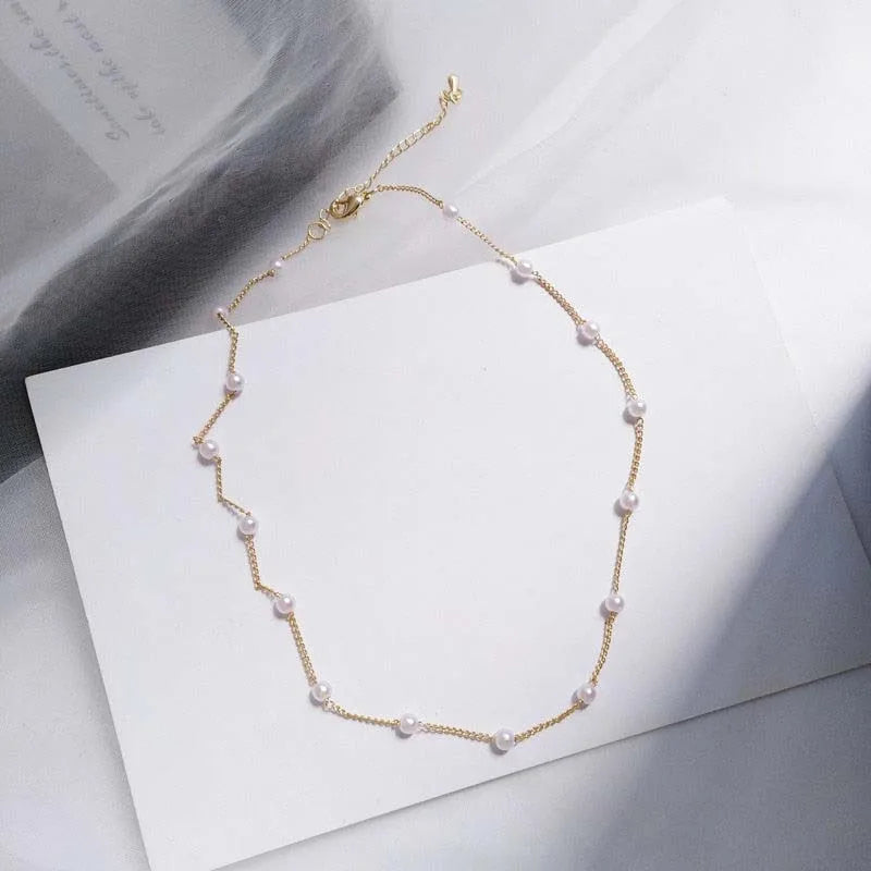Premium Style 2026 New Beads Women's Neck Chain Kpop Pearl Choker Necklace Gold Color Goth Chocker Jewelry On The Neck Pendant 2023 Collar For Girl
